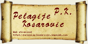 Pelagije Košarović vizit kartica